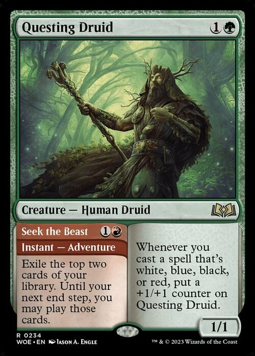Questing Druid // Cercare la Bestia Card Front