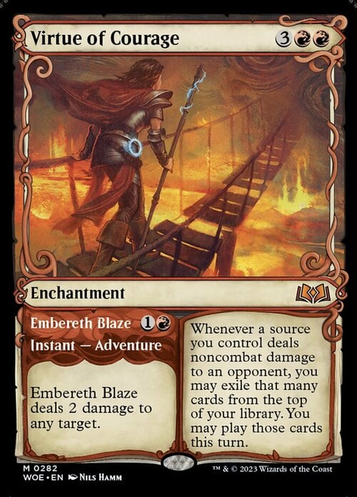Virtue of Courage // Embereth Blaze Card Front