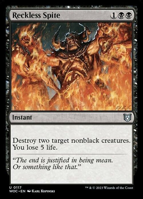 Reckless Spite Card Front