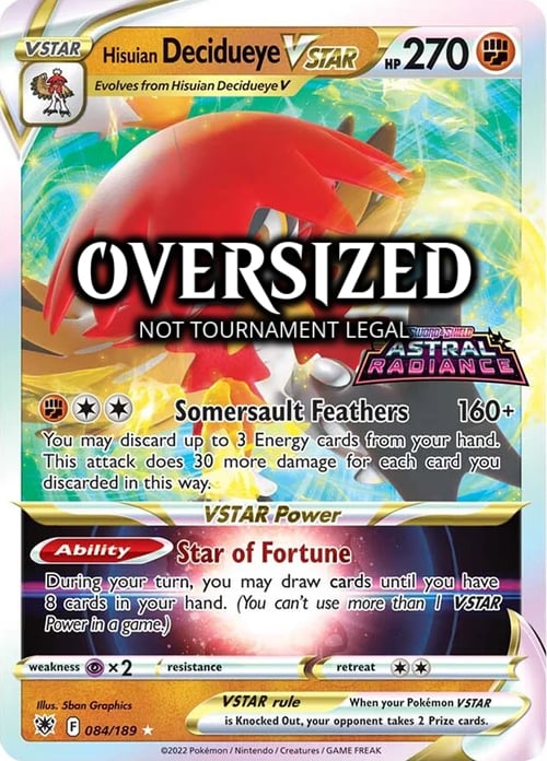 Hisuian Decidueye VSTAR Card Front
