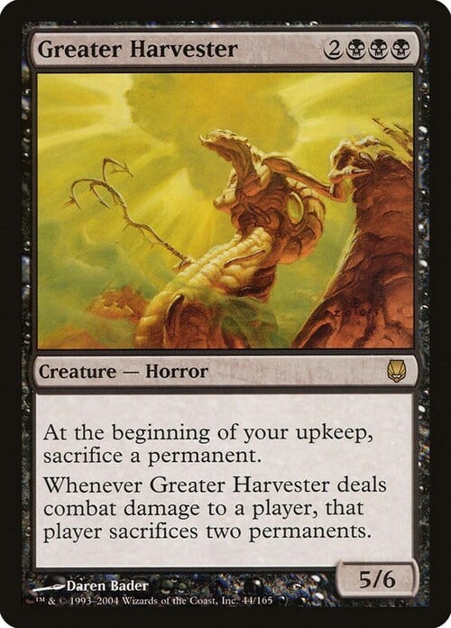 Greater Harvester Card Front