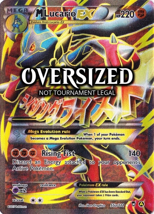 M Lucario EX Card Front
