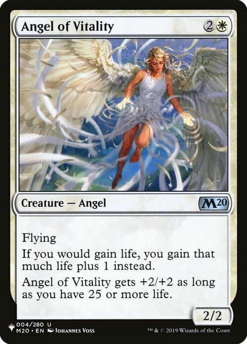Angel of Vitality Card Front