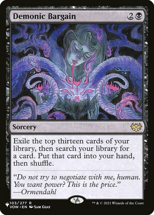 Demonic Bargain Card Front