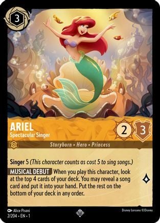 Ariel - Spectacular Singer Card Front