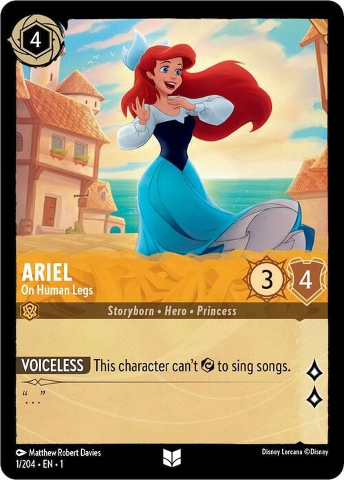 Ariel - On Human Legs Card Front