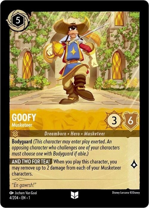 Goofy - Musketeer Card Front