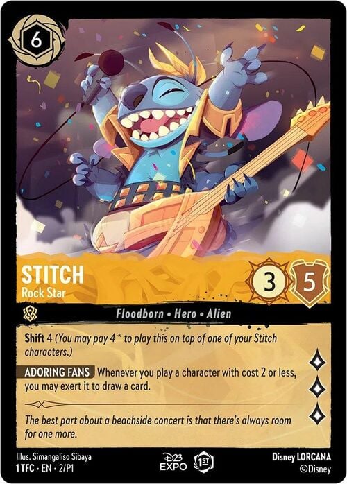 Stitch - Rock Star Card Front
