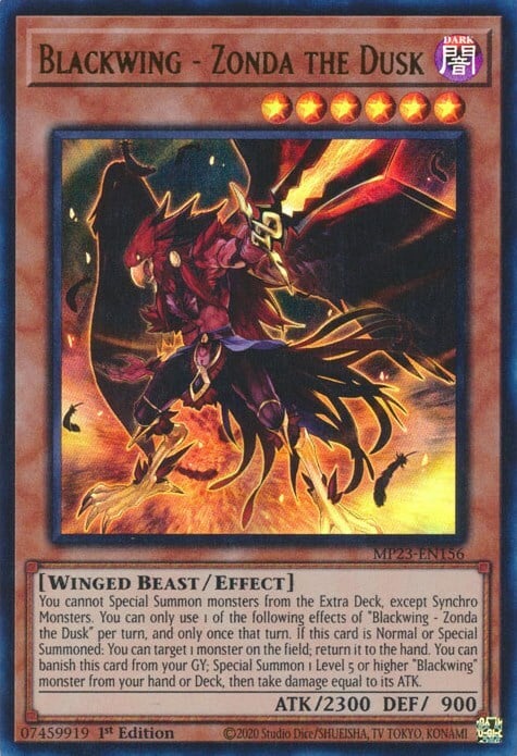 Blackwing - Zonda the Dusk Card Front