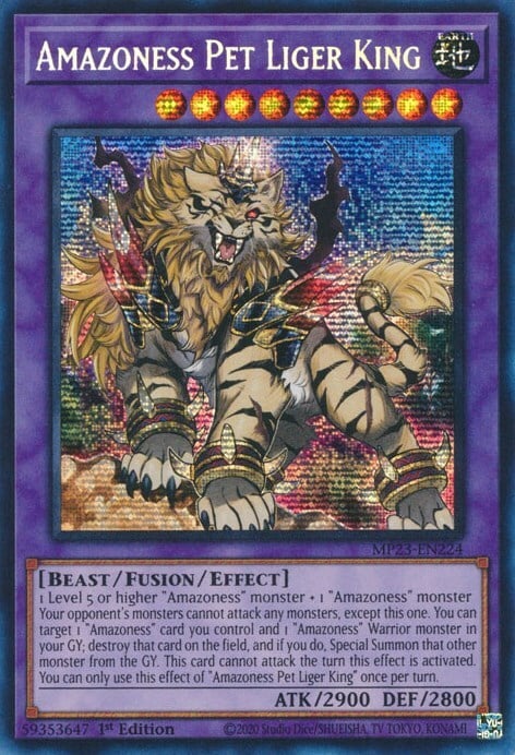 Amazoness Pet Liger King Card Front