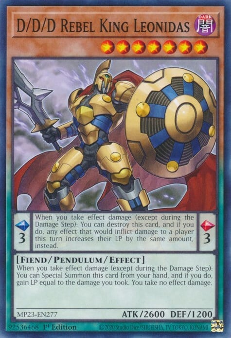 D/D/D Rebel King Leonidas Card Front