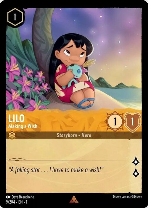 Lilo - Making a Wish Card Front