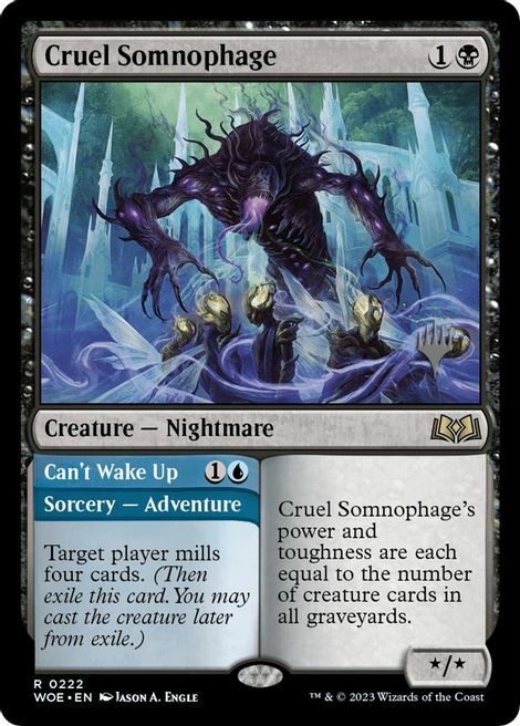Cruel Somnophage // Can't Wake Up Card Front