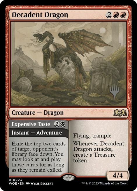Decadent Dragon // Expensive Taste Card Front