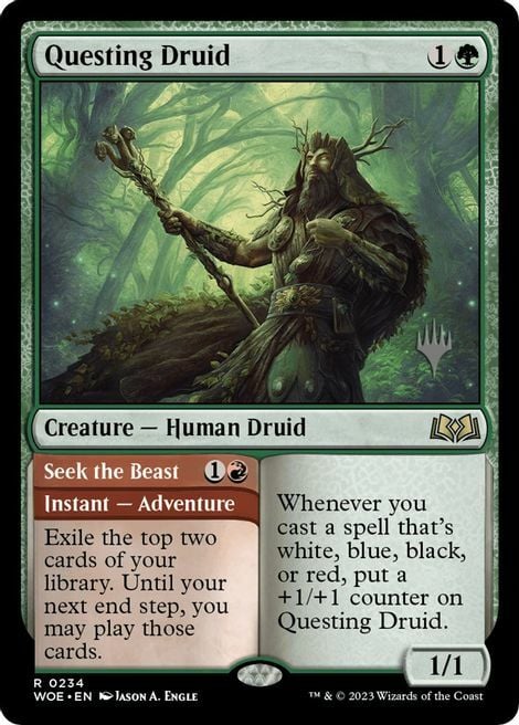 Questing Druid // Seek the Beast Card Front