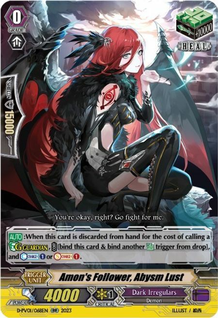 Amon's Follower, Abysm Lust Card Front