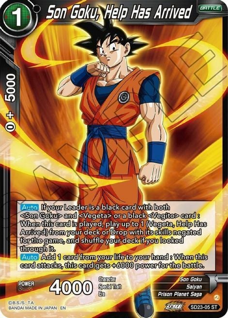 Son Goku, Help Has Arrived Card Front