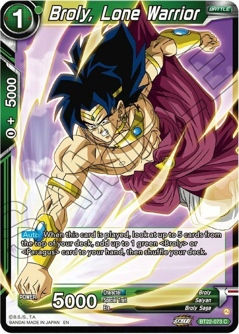 Broly, Lone Warrior Card Front