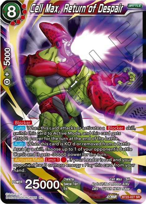 Cell Max, Return of Despair Card Front