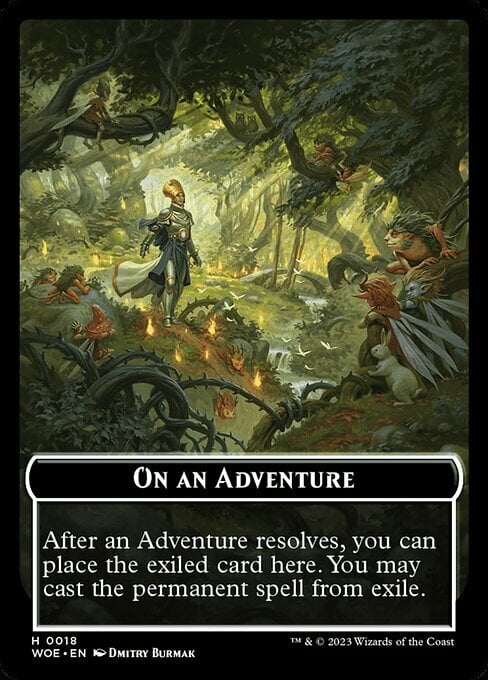 On an Adventure Card Front