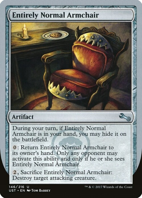 Entirely Normal Armchair Card Front