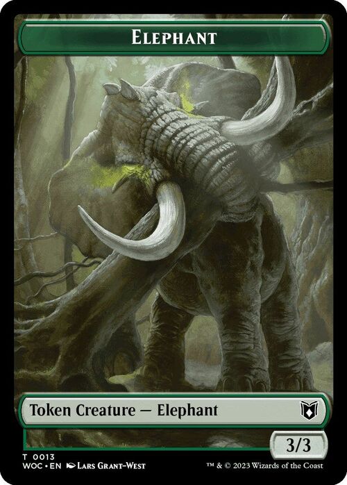 Elephant // Saproling Card Front