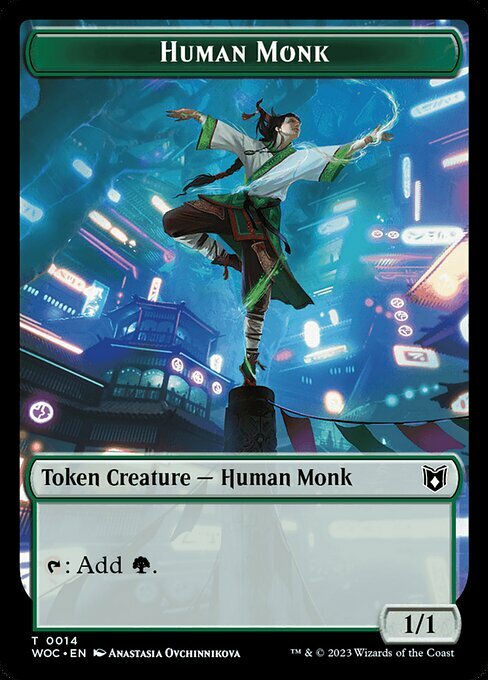 Human Monk // Saproling Card Front