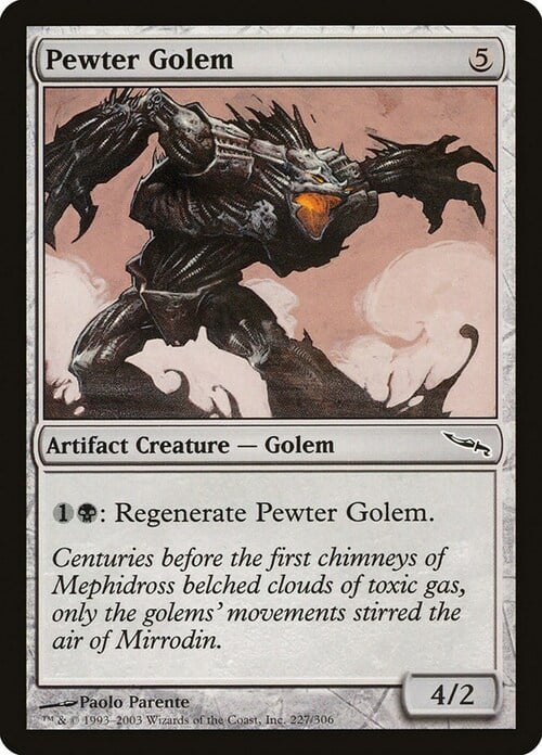 Pewter Golem Card Front