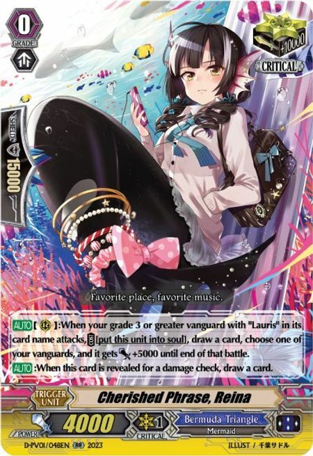 Cherished Phrase, Reina Card Front