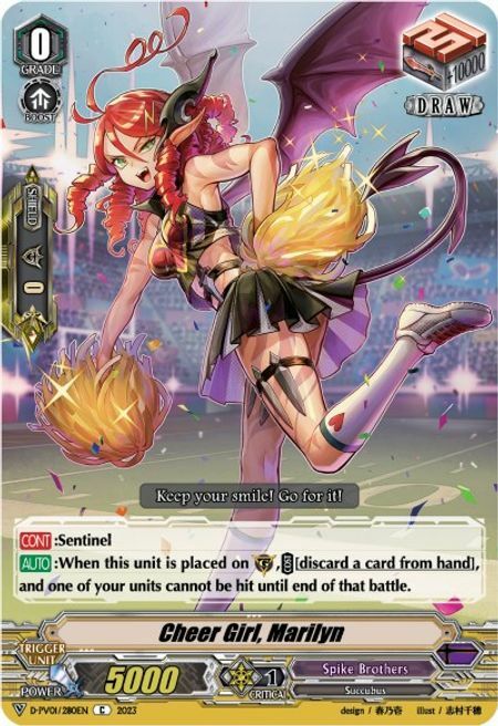Cheer Girl, Marilyn Card Front