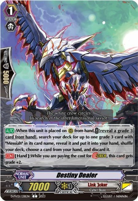 Destiny Dealer Card Front