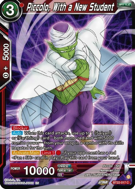 Piccolo, With a New Student Card Front