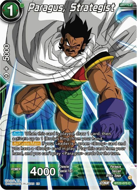 Paragus, Strategist Card Front
