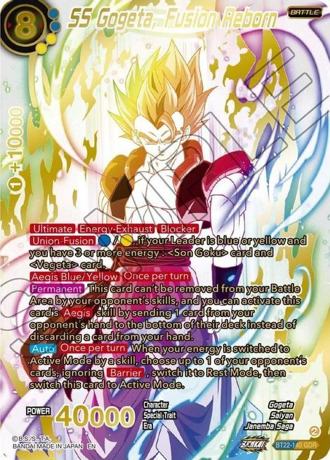 SS Gogeta, Fusion Reborn Card Front
