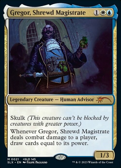 Gregor, Shrewd Magistrate Card Front