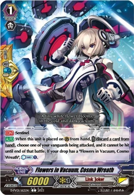 Flowers in Vacuum, Cosmo Wreath Card Front