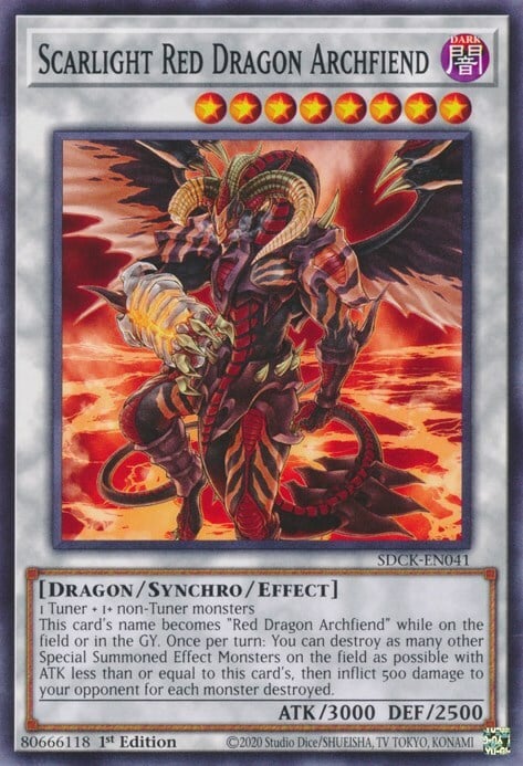 Scarlight Red Dragon Archfiend Card Front