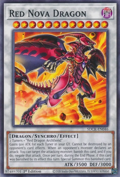 Red Nova Dragon Card Front