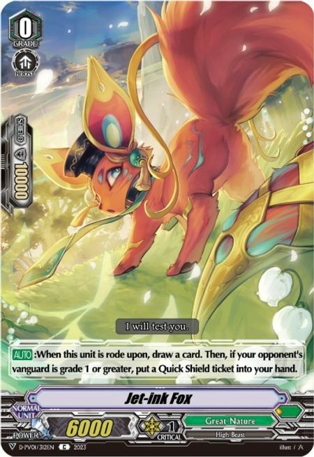 Jet-ink Fox Card Front