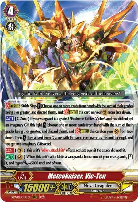 Meteokaiser, Vic-Ten Card Front