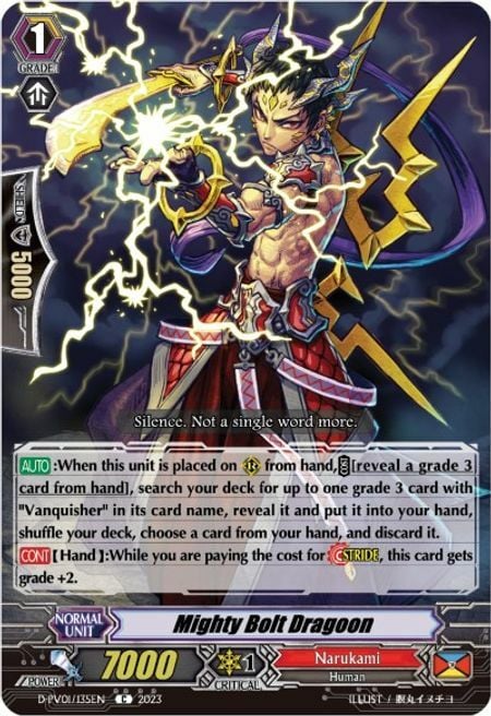 Mighty Bolt Dragoon Card Front