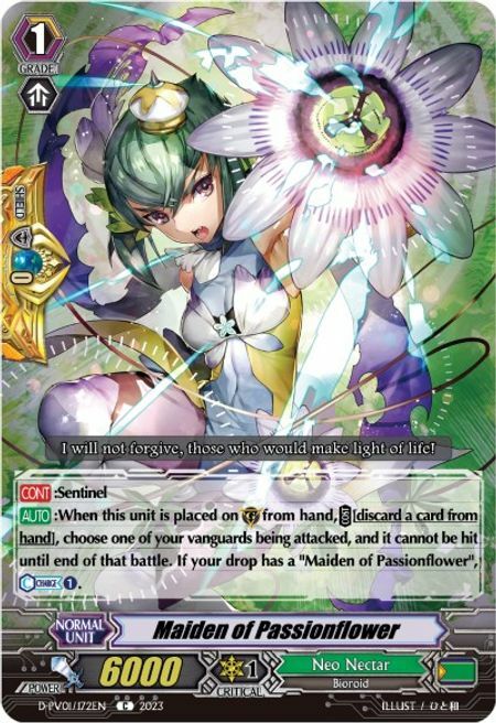 Maiden of Passionflower Card Front