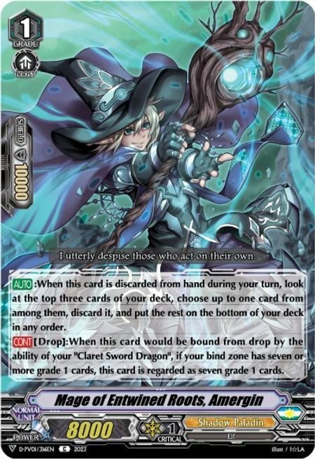 Mage of Entwined Roots, Amergin Card Front
