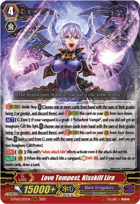 Love Tempest, Kisskill Lira Card Front
