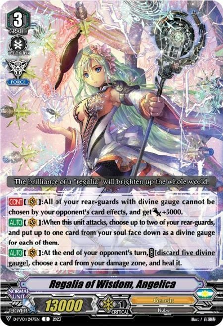 Regalia of Wisdom, Angelica Card Front
