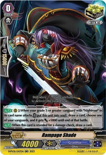 Rampage Shade Card Front