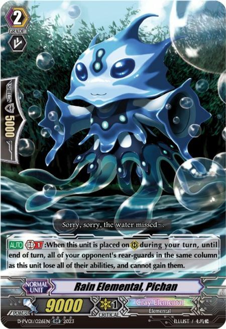 Rain Elemental, Pichan Card Front