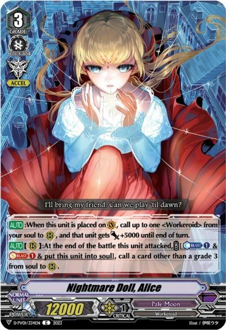 Nightmare Doll, Alice Card Front