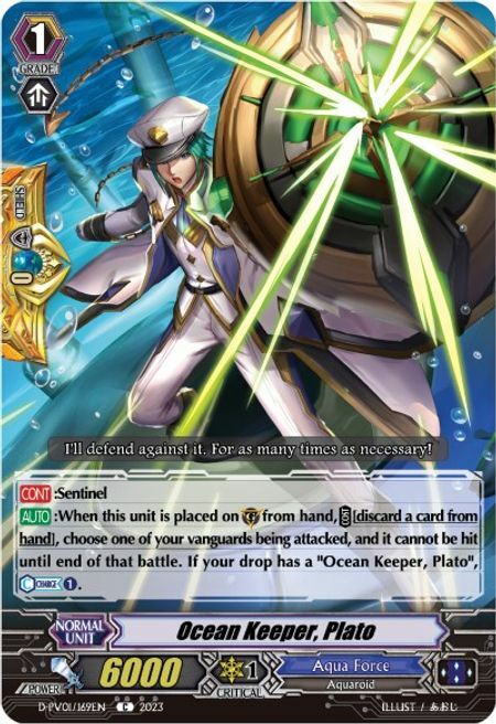 Ocean Keeper, Plato Card Front