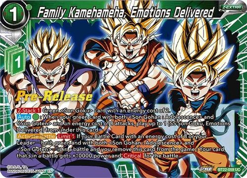Family Kamehameha, Emotions Delivered Card Front